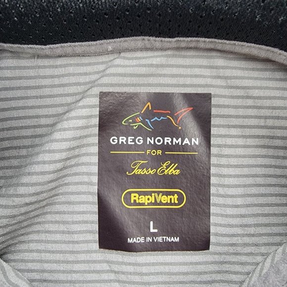 Greg Norman Polo Shirt Mens Large Gray Short Sleeve Golf Performance Rapivent - Picture 6 of 8